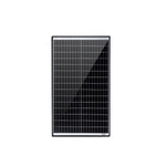 Front view of Exotronic 45W Fusion Fixed Solar Panel showing monocrystalline cells and black frame