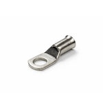 Tin-plated 50mm² copper lug with M10 hole and flared bellmouth entry