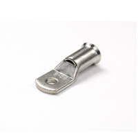 Tin-plated 50mm² copper lug with M6 hole and flared bellmouth entry