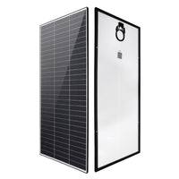Angled perspective of 250W solar panel highlighting slim profile and rigid frame