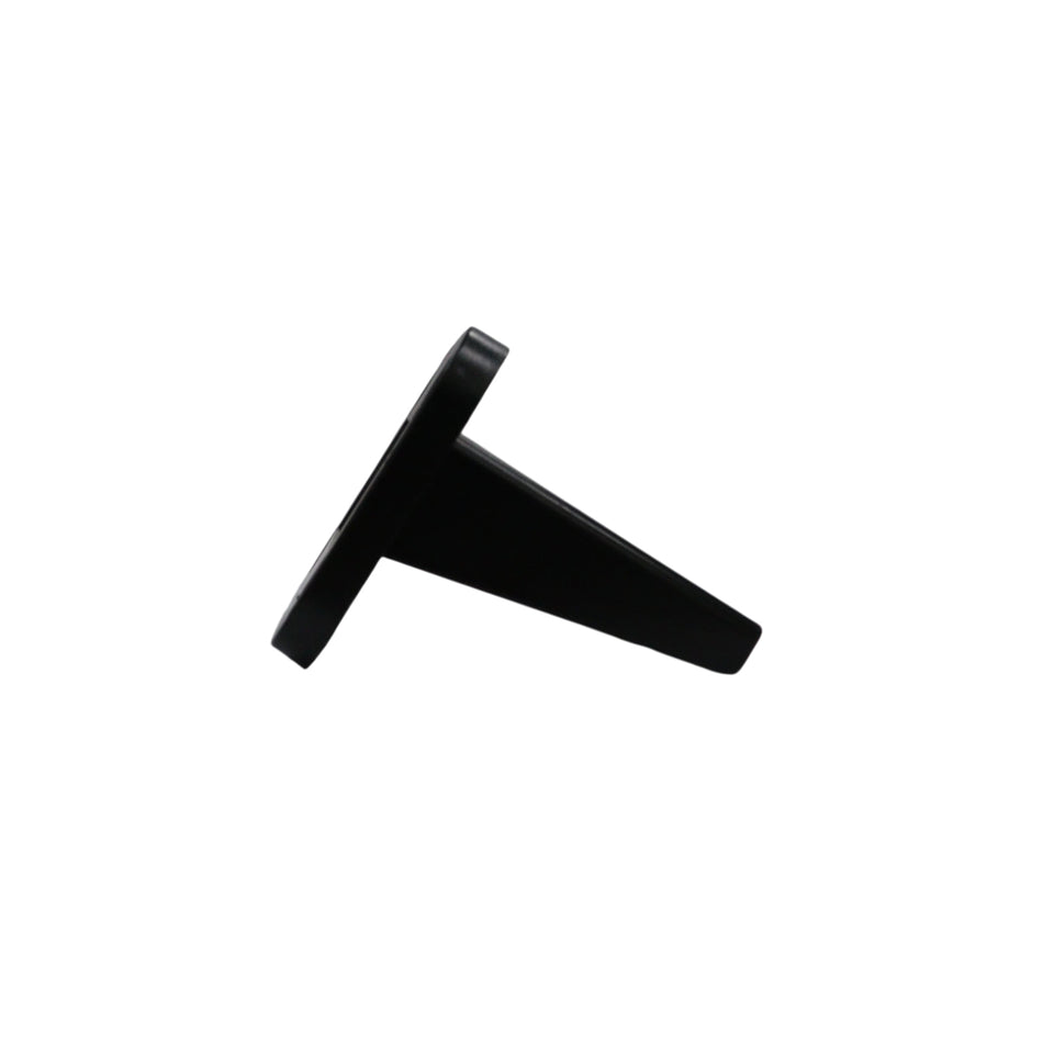Side profile of the black heavy-duty plastic flush mount panel for Anderson plugs