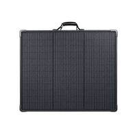 Front view of the folded 300W solar panel with handle and corner protection