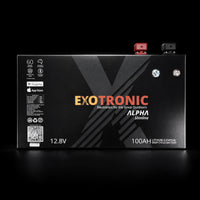 Exotronic 12V 100Ah Alpha Slimline Smart Bluetooth Lithium Battery
