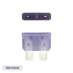 Exotronic 3A ATO/ATC Standard Automotive Blade Fuse - 100 pack