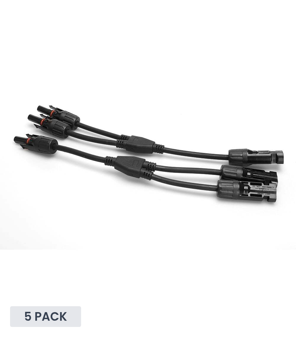Exotronic 2 to 1 'Y' Branch Solar Connector Pair - 5 Pack