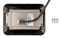 Rear view of display assembly showing mounting plate and four included screws