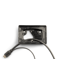 Rear view of GX Touch 70 bracket with cables routed through the central aperture