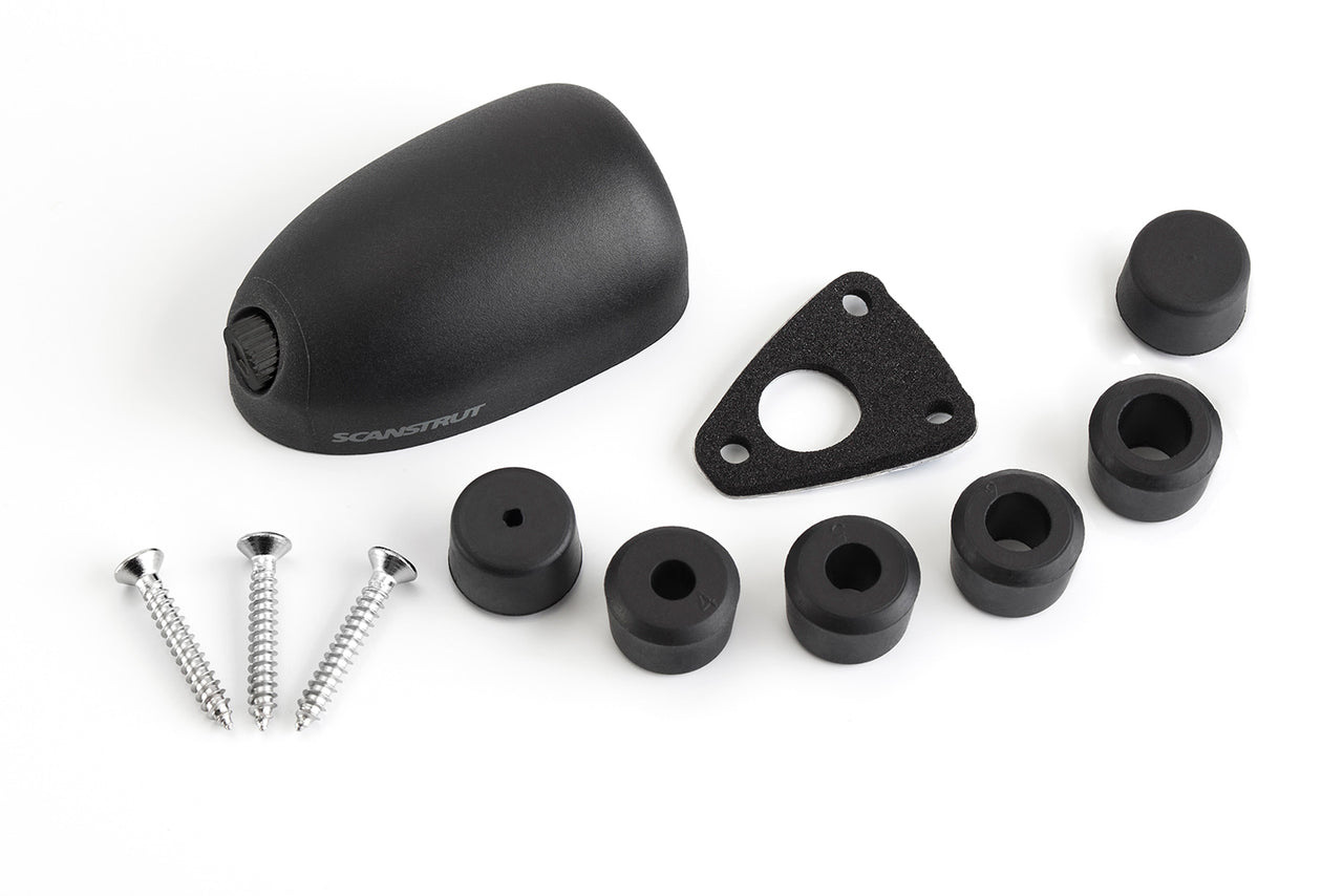 Marine cable seal kit including shell, gasket, stainless screws and multi-size bungs