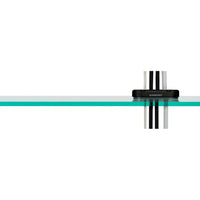 Close up of a multi cable seal installed on a clear panel with three cables