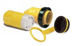 Marinco 230V 16A marine power inlet kit with yellow connector and protective cap
