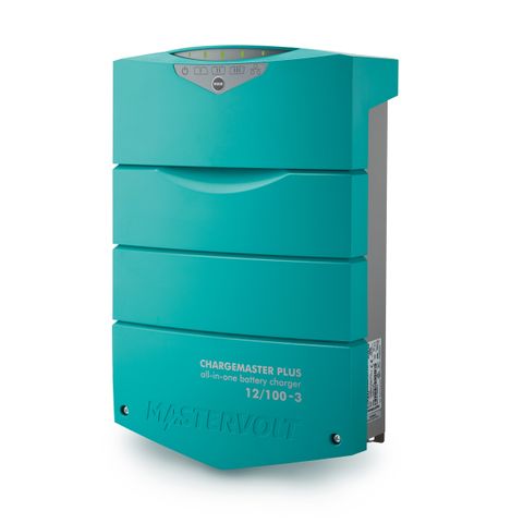 Mastervolt ChargeMaster Plus 12/100-3 teal battery charger with LED status display