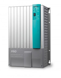Mastervolt Mass Combi Pro 230V pure sine wave inverter charger with vertical heatsink and teal control panel