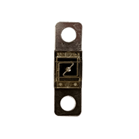 Exotronic 200A Midi fuse front view showing clear window with visible element and M6 mounting holes
