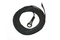 Morningstar battery temperature sensor with metal ring terminal and long grey coiled cable