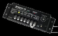 Morningstar SunLight 24V 20A solar lighting controller featuring status LEDs and rotary control dial
