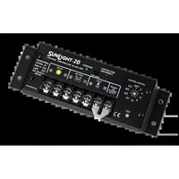 Morningstar SunLight 24V 20A solar lighting controller featuring status LEDs and rotary control dial