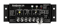 Morningstar SunSaver 10A 24V solar charge controller with screw terminals and status LEDs