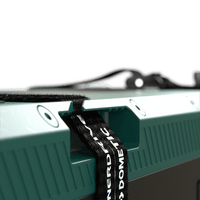 Close-up of heavy-duty mounting strap secured through integrated housing slots