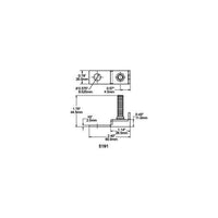 Engineering drawing of terminal fuse block with dimensions in inches and millimeters including stud height
