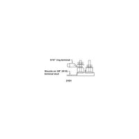 Wiring diagram illustrating mounting on M10 terminal stud and M8 load connections