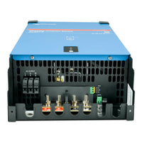 Bottom connection panel with M8 battery bolts, AC terminals and communication ports