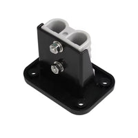 Back of flush mount panel showing rear cable entry points of 50A Anderson plug