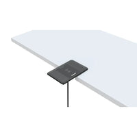 Cross-section render showing the charger recessed into a white dashboard surface