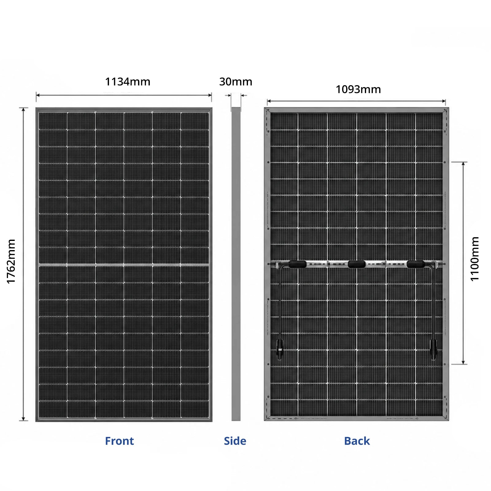 Risen 475W N-Type TOPCon Bifacial Black Fixed Solar Panel