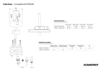 Technical drawing showing dimensions and Starlink hardware compatibility table