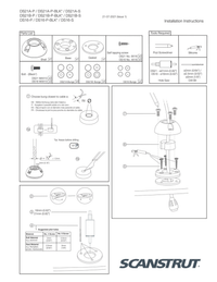 Technical installation drawing for Scanstrut vertical cable seals