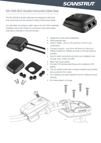 Technical specification sheet for Scanstrut DS-HD6-BLK cable seal