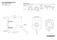 Dimensional drawing and technical specifications for Scanstrut TILE USB socket