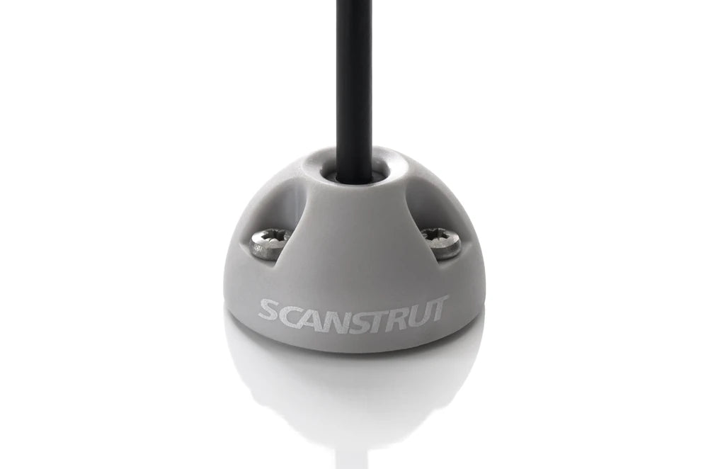 Light grey Scanstrut vertical cable seal with a black cable entering through the top