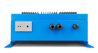 Bottom view of Skylla-IP65 charger showing cable glands and terminal block ports