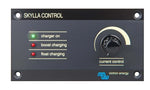 Victron Skylla remote control panel with current adjustment dial and status LEDs