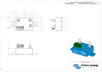 Dimension drawing with measurements for 65A BatteryProtect installation