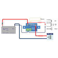 Wiring schematic for connecting a Smart BatteryProtect to a battery and DC loads