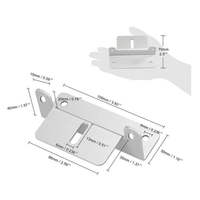 Technical dimensional drawing of solar panel bracket showing 100mm length, 70mm height and 66mm width
