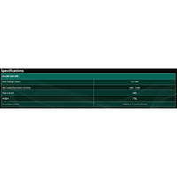 Technical specifications table for Enerdrive battery guard listing voltage, max load 200A and dimensions