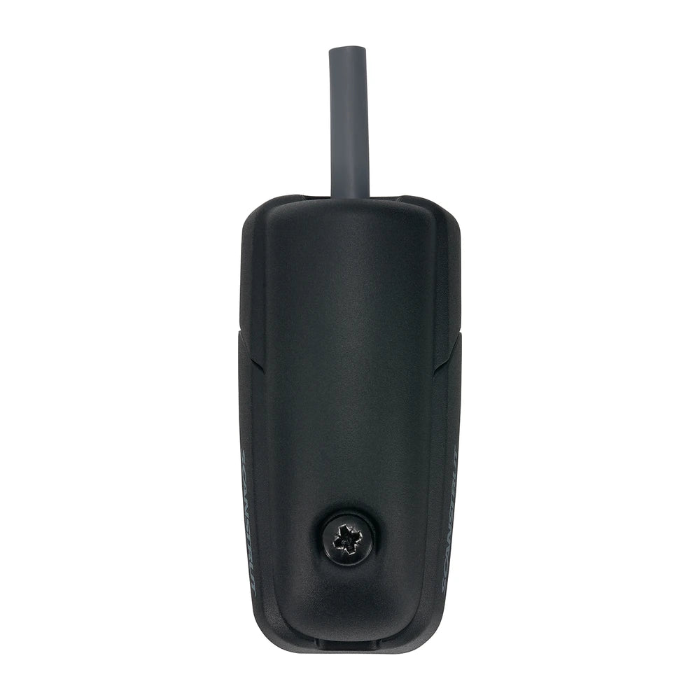 Top-down view of the sleek black housing for the Scanstrut horizontal cable seal
