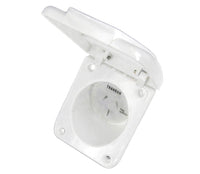 Transco 15A White Caravan Power Outlet