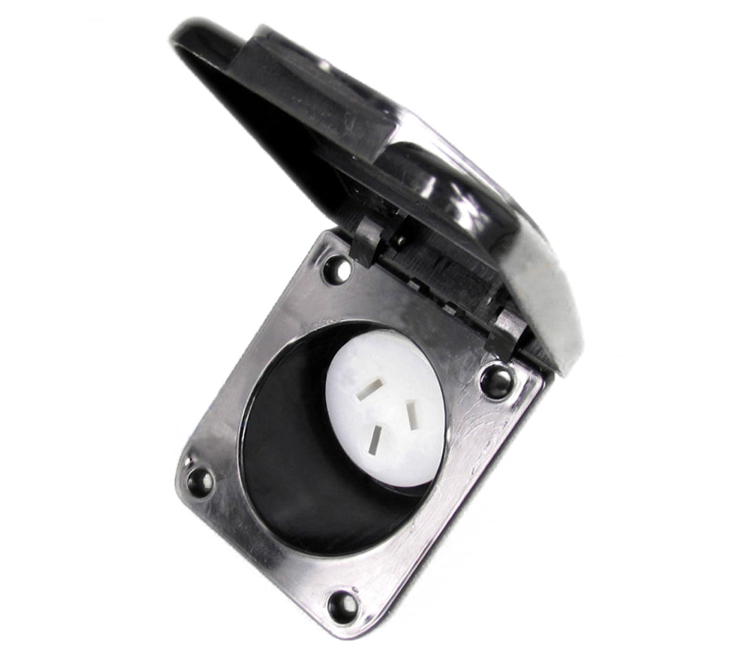 Transco 10A Black Caravan Power Outlet