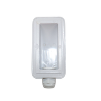 Underside view of hollow cable cover showing wide mounting surface