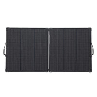 Fully unfolded flat view of the 200W folding solar panel showing two monocrystalline sections
