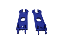 Two blue solar assembly tools standing upright showing the durable plastic profile