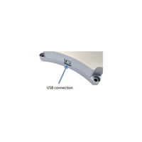 Close-up of the USB configuration port on the side of the DC-DC converter