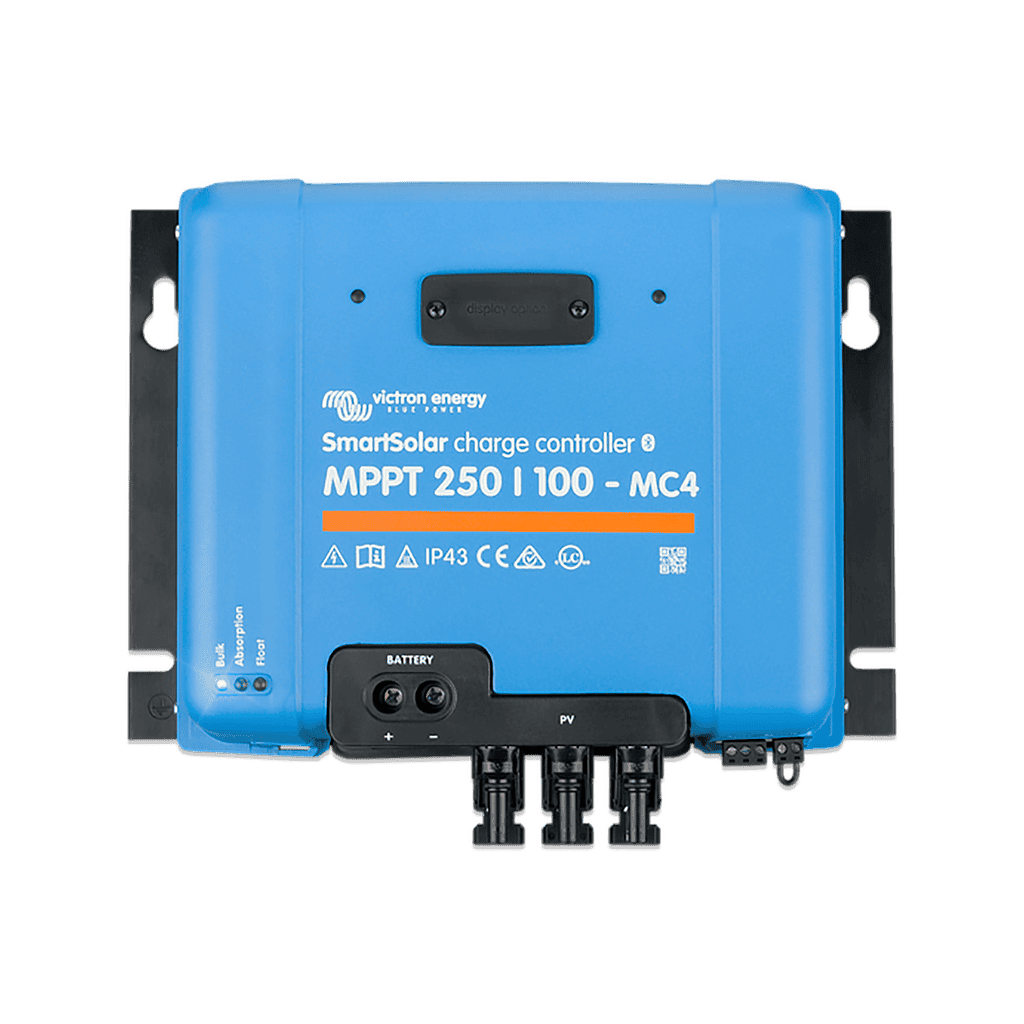 Front view of Victron SmartSolar MPPT 250/100-MC4 solar charge controller