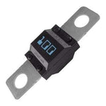 100A MIDI fuse featuring black housing and silver-coloured bolt-down metal terminals