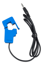 Blue split-core current transformer with 20m cable and 3.5mm jack connector