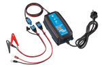 Victron 12V 15A Blue Smart IP65 battery charger with AU NZ plug, alligator clips and ring terminal leads